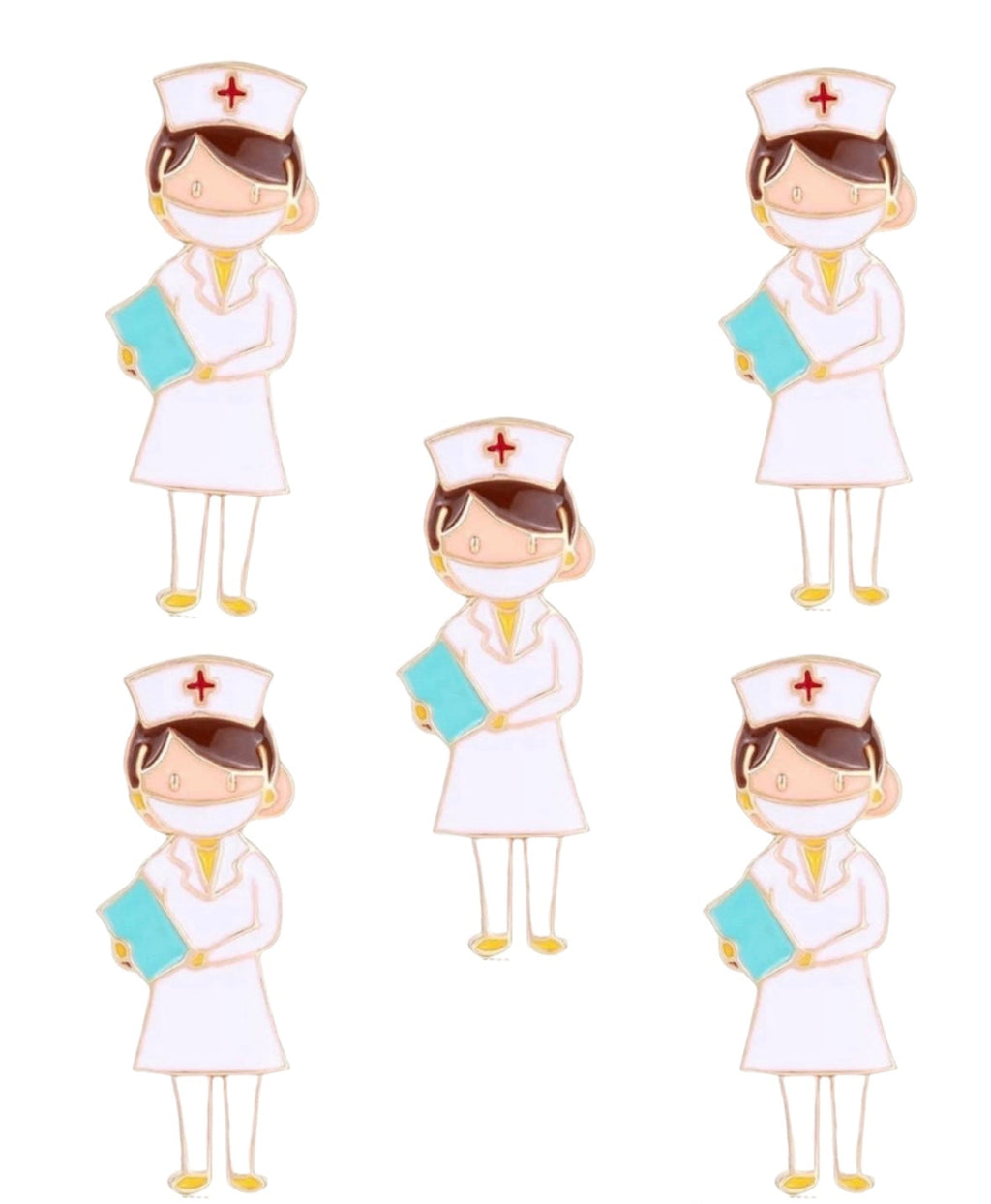 5 Prendedores de enfermera